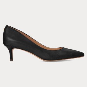 PEN203 Adrienne Leather Kitten Heel Shoes