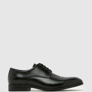 PEN550 Lace-Up Derby Black Shoes