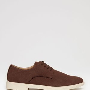 PEN560 Brown Faux Suede Desert Shoes