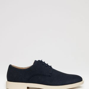 PEN559 Navy Faux Suede Desert Shoes